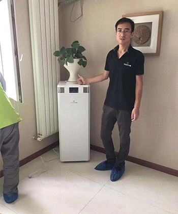 山西晉城山水鑒園小區某客戶安裝米微新風系統